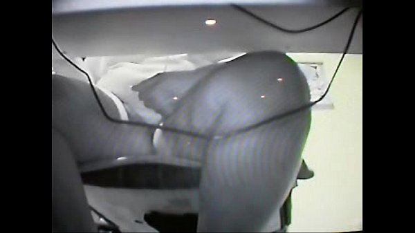 Hidden cam under desk catches her fingering